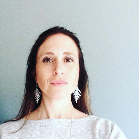 Cedar Bow Earrings - 24kt gold or sterling silver