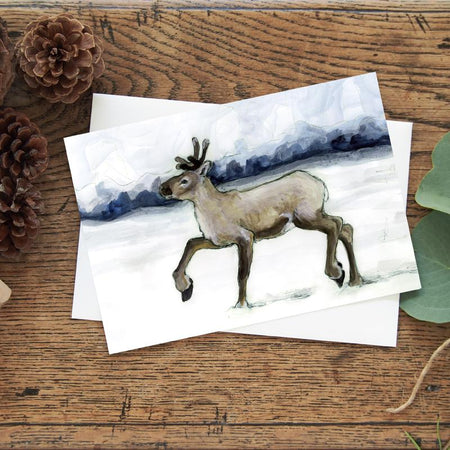 Caribou 5"x7" gift card - greeting card - note card