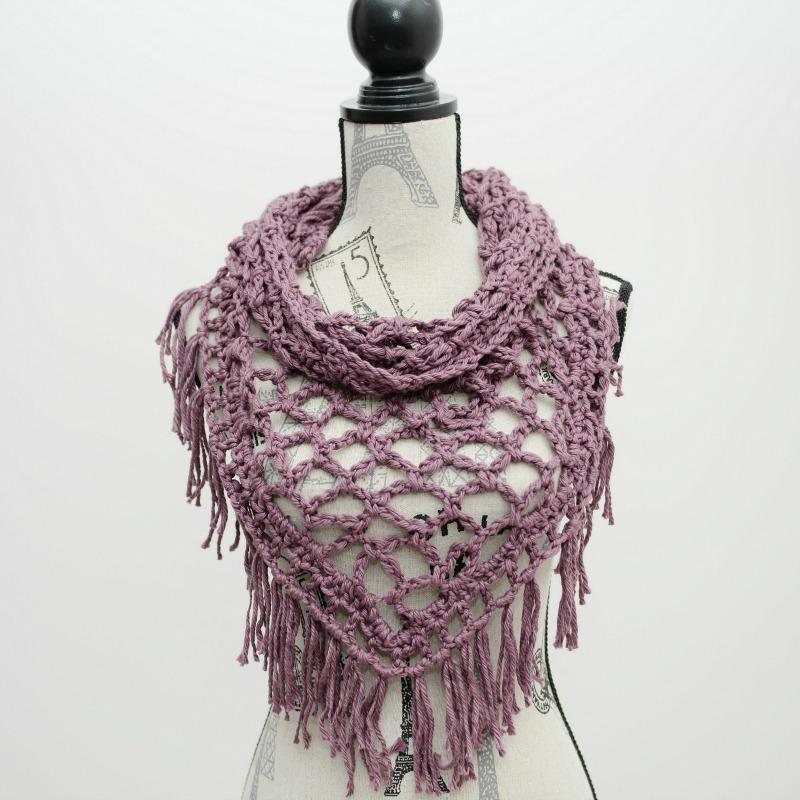 Boho Fringe Triangle Scarf