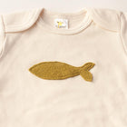Short Sleeve Onesie with Fish Appliqué