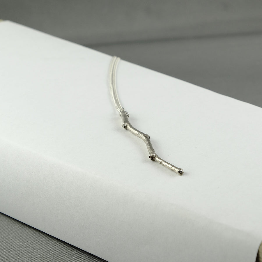 Cottonwood Branch Necklace - Rhodium