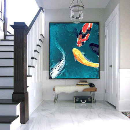 Watercolor Painting - Koi Art - Water Ballet - Japanese Carp Art Print