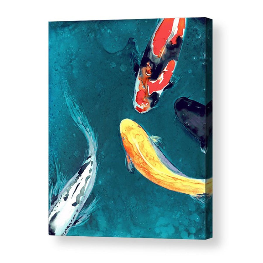 Watercolor Painting - Koi Art - Water Ballet - Japanese Carp Art Print