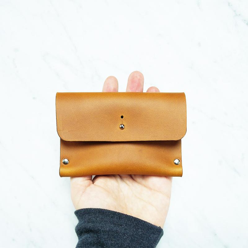 Mini Leather Wallet, Slim Leather Wallet, Leather Card Holder, Leather Coin Purse