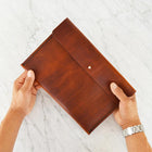 Leather iPad - Sleeve / Leather Tablet Cover / Handstiched Leather Mini Folio / Clutch for small tablet