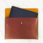 Leather iPad - Sleeve / Leather Tablet Cover / Handstiched Leather Mini Folio / Clutch for small tablet
