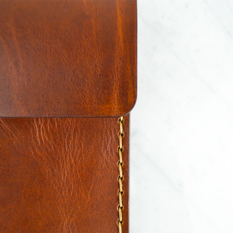 Leather iPad - Sleeve / Leather Tablet Cover / Handstiched Leather Mini Folio / Clutch for small tablet