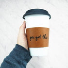 Reusable Coffee Sleeve / Coffee Cozy - Leather Coffee Sleeve