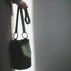 Small Laguna Round Suede Leather Bag