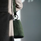 Small Laguna Round Suede Leather Bag
