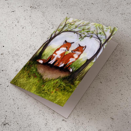 Fox Fair 5"x7" greeting card - art card - note card - gift card