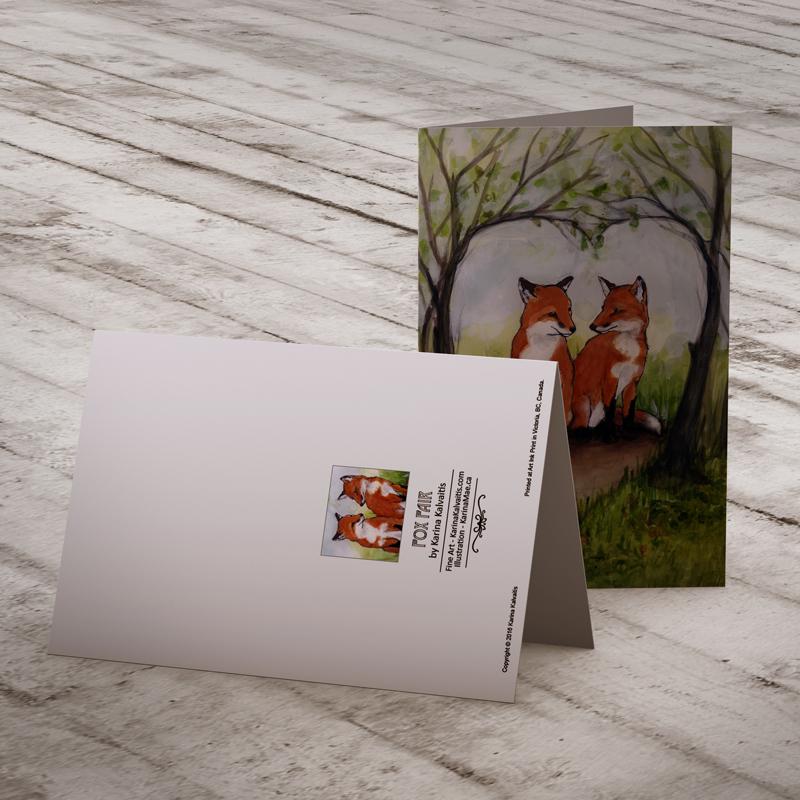 Fox Fair 5"x7" greeting card - art card - note card - gift card