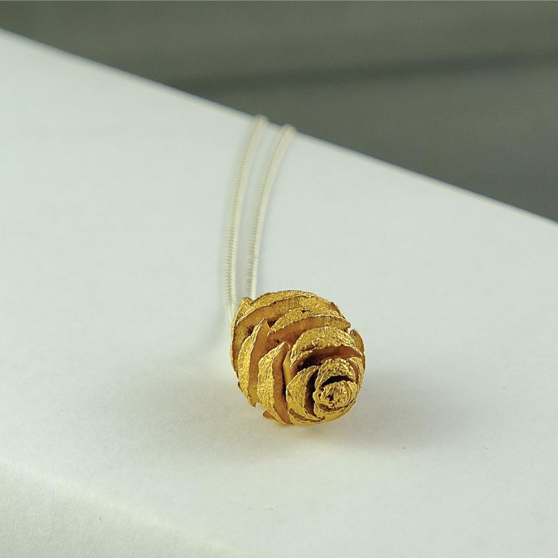 Sequoia Cone - 24kt gold or Rhodium