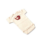 Short Sleeve Onesie with Bird Appliqué