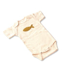 Short Sleeve Onesie with Fish Appliqué