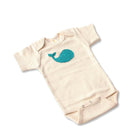 Short Sleeve Onesie with Whale Appliqué