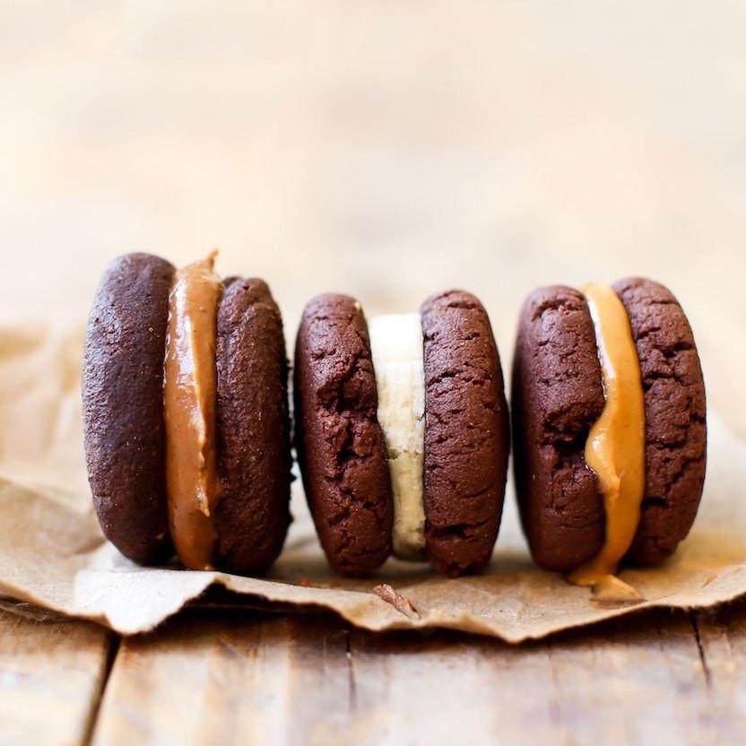 Chocolate Caramel & Vanilla Macaroons